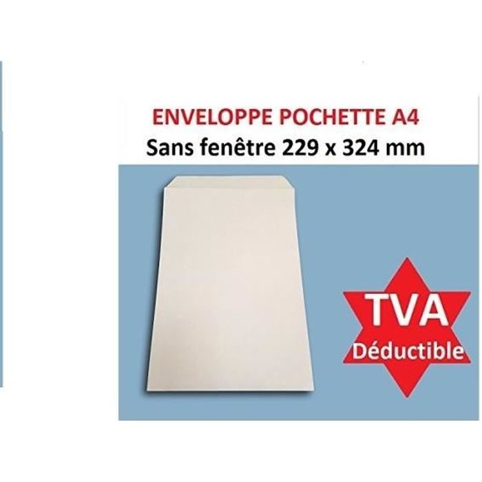 Packitsafe Lot de 10 enveloppes unies auto-adhésives en papier kraft Marron Format A4 324 x 229 mm 