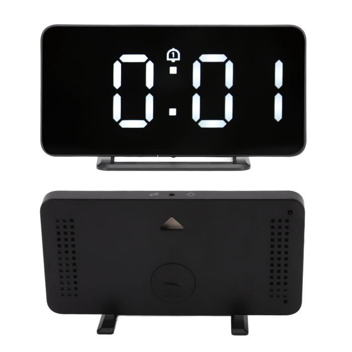 Réveil LED 5 Pouces Avec 7 Couleurs – Radio FM, Double Alarme, Gradation Auto – Pour Chambre Et Bureau