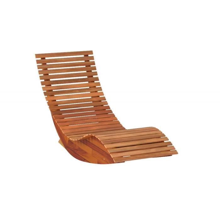 Vidaxl Chaise Longue A Bascule En Bois Transat Bain De Soleil De Jardin Terrasse Achat Vente Chaise Longue Vidaxl Chaise Longue A Bascule Cdiscount