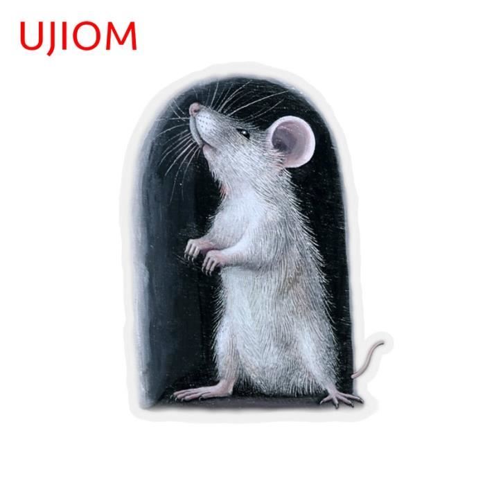 UJIOM paysage trou de souris pour thé Stickers muraux meubles Anime étanche chambre salle