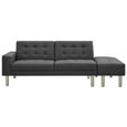 1712E-CO Moderne Canapé-lit Confortable Sofa de Salon modulaire 3 places - Canapé d'angle convertible réversible clic clac Gris Simi-1