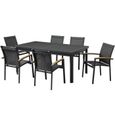 Ensemble table et chaises de jardin en aluminium - NAURU-1