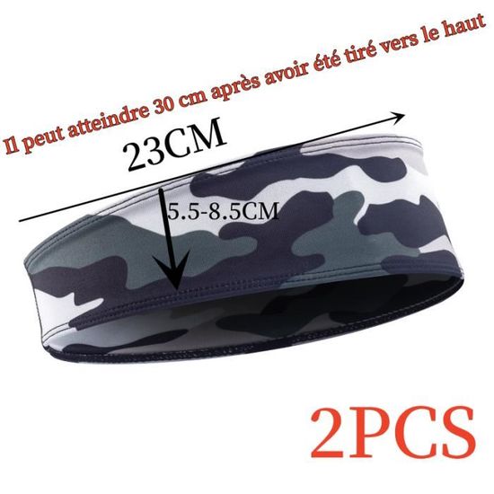 Lot De 8 Bandeaux Sport : 4 Camouflage Et 4 Fins - Élastiques, Absorbants Et Confortables Pour Le Sport Et Le Quotidien