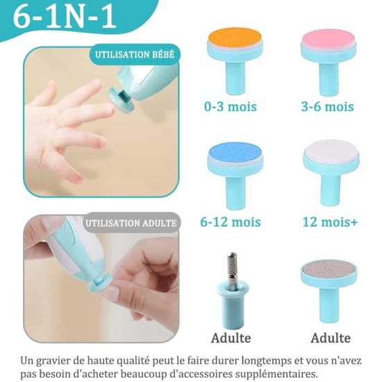 Ariko Coupe-ongles Bébé - 6 accessoires pour Bébé et Adultes - Lime à ongles