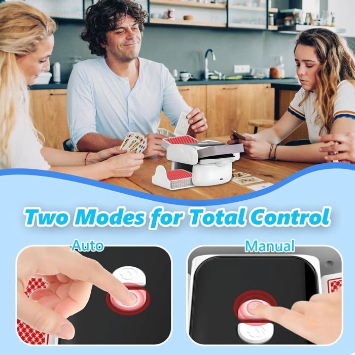 Mélangeur De Cartes électronique – 1 Ou 2 Ponts – Automatique – Piles AA – Pour Poker, Bridge – Réunions Familiales
