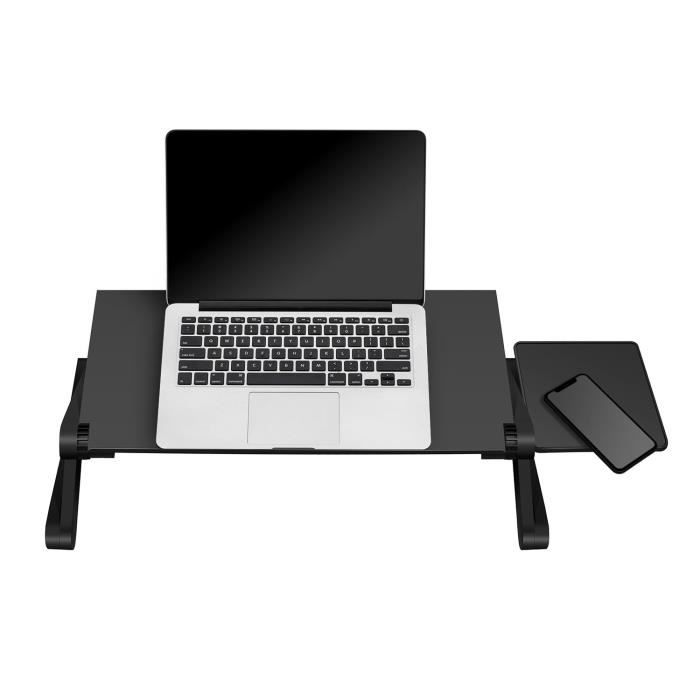 Support Statif Ordinateur Portable PC DJ PA Avec Clip De Table Reglable  Noir