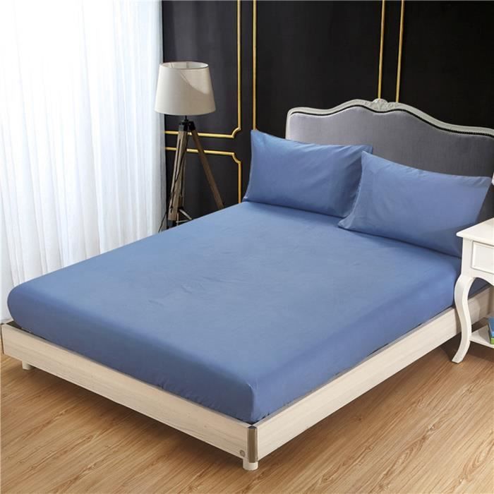 Drap-housse Microfibre 90x190/200cm - Hauteur Matelas 28cm, Ultra Doux, Respirant, Blanc - 4