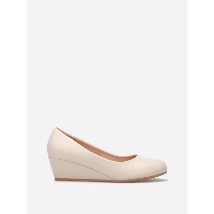 Ballerine compensée blanche discount