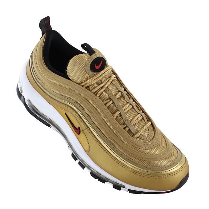 Sneakers Nike Air Max 97 OG Golden Bullet Hommes Jaune Lacets Plat Gold Cdiscount Chaussures