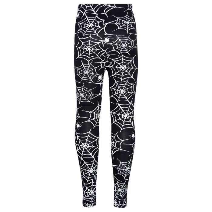 Collants Halloween Toile D'Araignée Et Squelette - Lot De 2 - Pour Garçons Et Filles - Costume Fête D'Halloween - Taille Enfant - 5