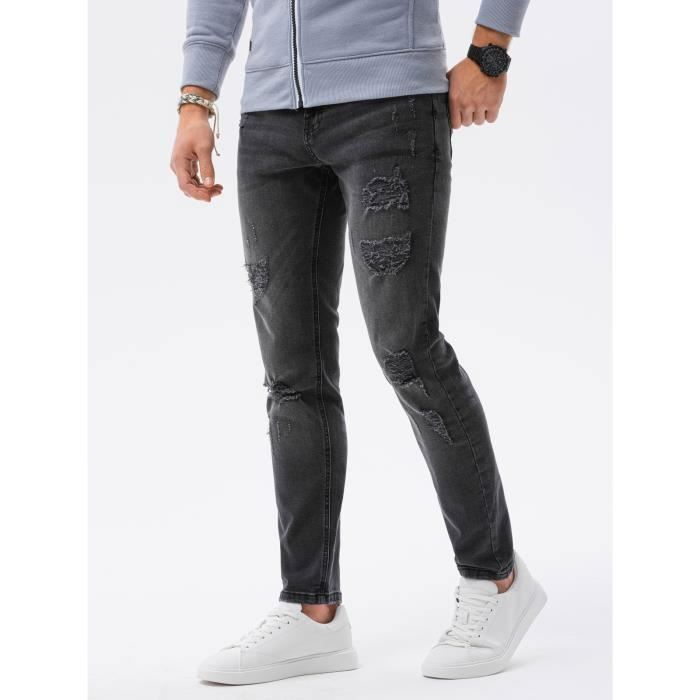 Pantalon long en jean Ombre Pour Homme Noir Noir Cdiscount
