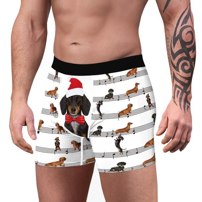 ZHAOLQ Boxer Respirant Et Extensible Pour Homme Avec Imprimé