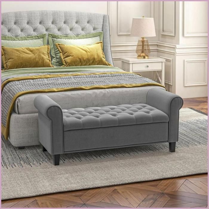 Banquette de Rangement HOMCOM - Confortable à l’Aspect Samis avec ...