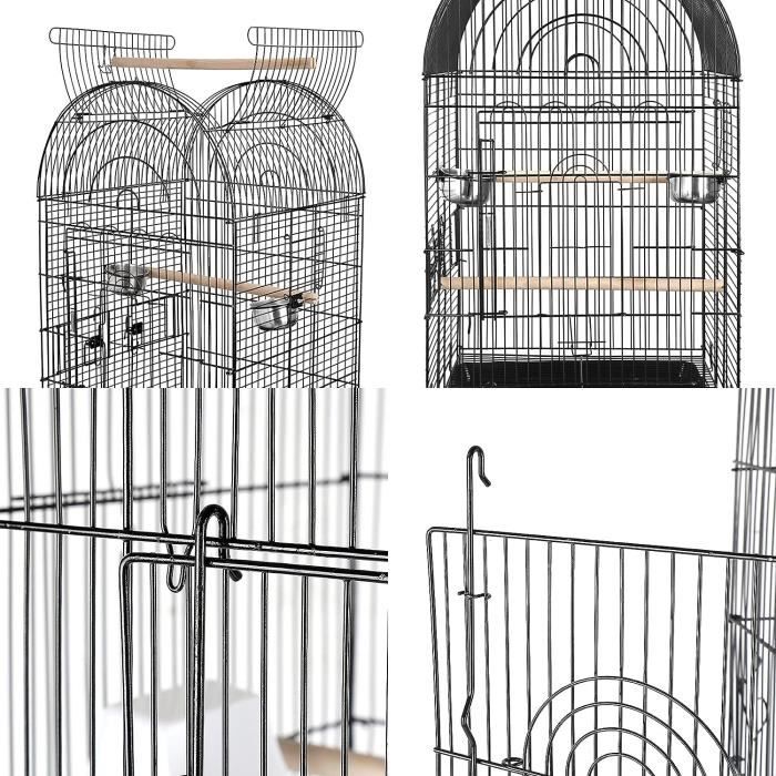 Yaheetech Grande Cage Oiseau Volière à Oiseaux Intérieur Exterieur