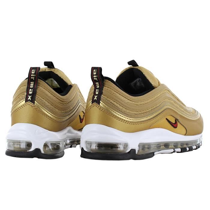 Sneakers Nike Air Max 97 OG Golden Bullet Hommes Jaune Lacets Plat Gold Cdiscount Chaussures