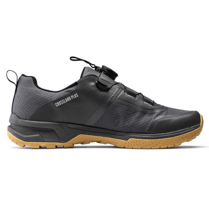 Chaussures VTT Homme Northwave Crossland Plus Noir Dark grey Pedales plates et semelle Vibram Volt Cdiscount Sport
