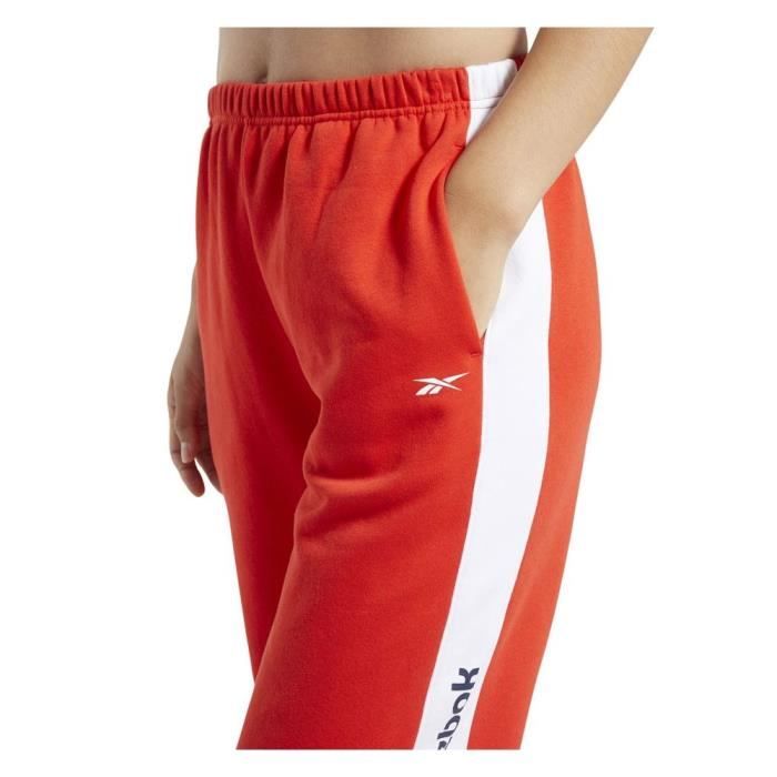 Pantalon Femme Reebok TE Linear Logo FL Rouge Adulte
