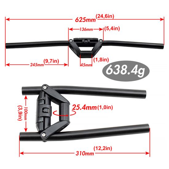 guidon plat renthal adaptable kawasaki er6 - Flash motos pieces