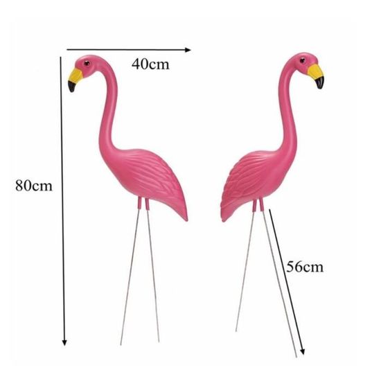 Flamant Rose Decoration Jardin Exterieur 1 Paire Bird Figurine