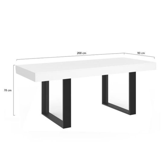 id market table a manger phoenix 10 personnes bois gris 224 cm cdiscount maison