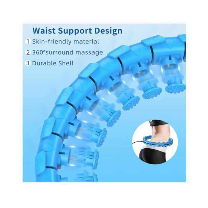 Gymtek Cerceau avec picots de massage et aimants - Pour adultes - Diamètre : 100 cm - Hula Hop - Pour perdre du poids Gymtek Cerceau avec picots de massage et aimants - Pour adultes - Diamètre : 100 cm - Hula Hop - Pour perdre du poids