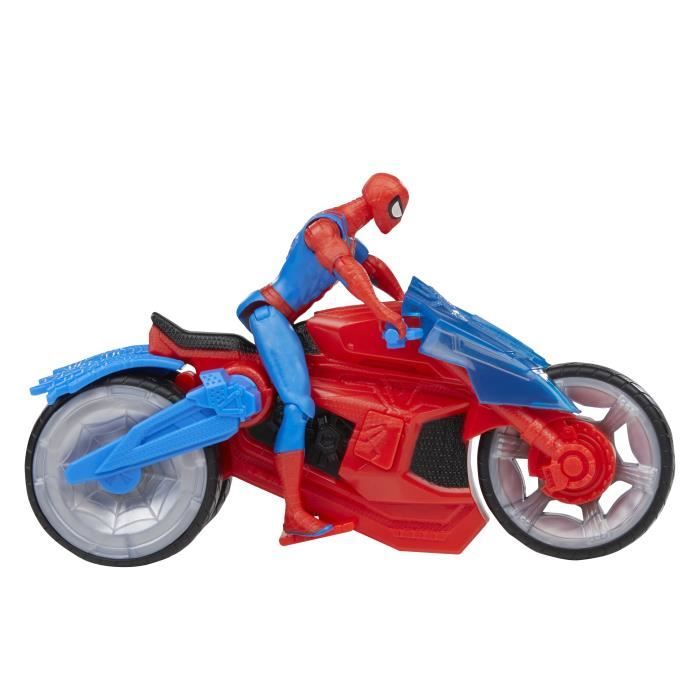 Figurine Spider-Man Arachno-moto lance-toile avec véhicule et projectiles -  HASBRO - dès 4 ans