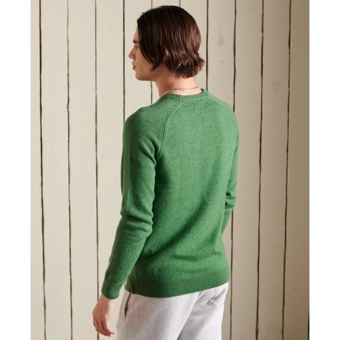 Pull ras du cou Superdry Harlo vert boise