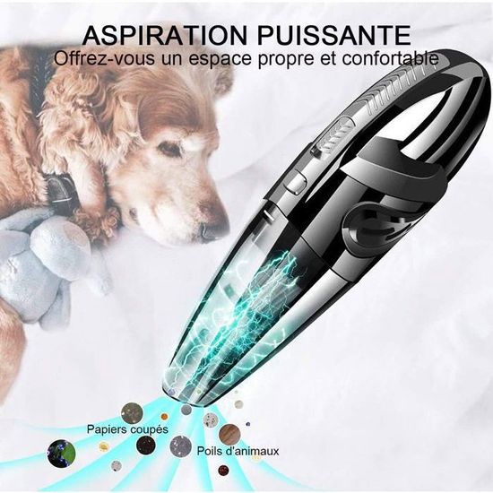 Aspirateur À Main 8000Pa, Aspirateur À Ventouse Puissant Sans Fil, Aspirateur À Poussière Usb