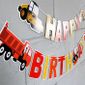 Fete Construction Voiture Joyeux Anniversaire Banniere Tirer Drapeau Guirlande Fete D Anniversaire Enfants Fete Decoration Fournit Achat Vente Banderole Banniere Cdiscount