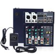 Console de mixage professionnelle à 4 canaux avec table de mixage pour Bluetooth US Plug 110-240V-0