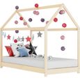 Lit cabane Enfant - 2615Elégance - Cadre de lit d'enfant contemporain - Bois massif - 80x160 cm-0
