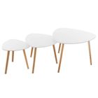 Lot de 3 tables Gigognes blanc Miléo Atmosphera