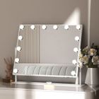 FENCHILIN Miroir de Maquillage Avec Lampe Rotation Libre Blanc 58 x 46cm