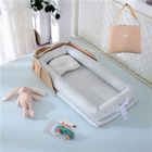 GOGOLOVING Lit De Bébé Portable En Coton Avec Oreiller Respirant - Berceau Pliable Pour Chambre-Voyage-Sieste - 85x45x12 cm - Pied De Poule