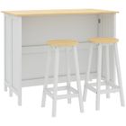 HOMCOM - îlot de cuisine - Bois - 110x60x90cm - Blanc