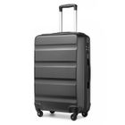 Kono Valise Grande Taille 75x51x28cm ABS avec Bagages à Main à 4 roulettes Pivotantes avec Serrure à Combinaison, 90L, Gris