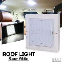 Plafonnier LED, lumière de toit de voiture carré12V-24v 9W, pour Camping-Car RV Caravane Marine-Blanc froid