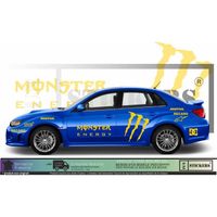 Subaru Impreza WRC rally Monster energy sponsoring - JAUNE - Kit Complet  - voiture Sticker Autocollant