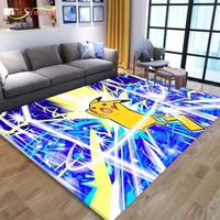 MBg-21952 Pokémon tapis de sol antidérapant imprimé en 3D tapis de Yoga de grande taille pour salon Taille:150x200cm