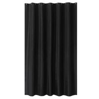Rideaux de douche modernes en tissu noir imperméable de couleur unie pour baignoire 180x180cm