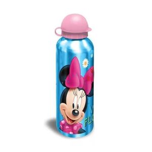 GOURDE Bouteille en aluminium Disney Minnie (500 ml) Numéro d'article : EWA210CDA, gourde enfant minnie fond bleu 500 Ml Alu
