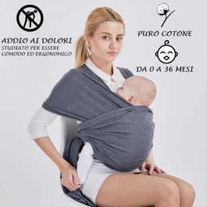 ÉCHARPE DE PORTAGE Frabe Family écharpe de portage en coton pour nouveau-né,porte-bébé et enfant,anthracite