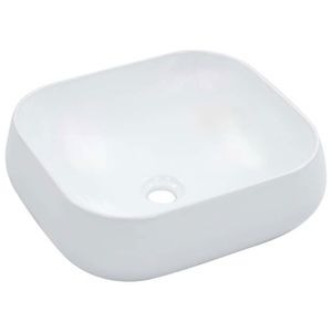 LAVABO - VASQUE Lavabo lave mains vasque a poser monter salle de bain interieur salle d eau cabine de toilette maison 44,5 x 39,5 cm cer