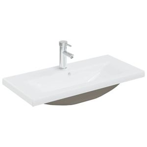 LAVABO - VASQUE Lavabo encastre avec robinet vasque a poser de toilette lave mains de salle de bain lavabo de salle d eau interieur 81 x