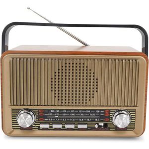 ENCEINTE NOMADE Radio Portable Vintage, Classique Bois Radioline A