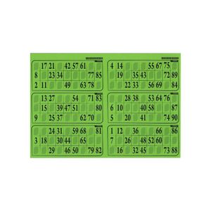 240 Cartons De Bingo Vert - À Barrer, 90 Numéros, 40 Bandes De 6