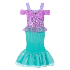 DÉGUISEMENT - PANOPLIE Robe de sirène violette à franges pour filles de 3