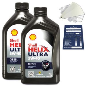 HUILE MOTEUR 2 litres original Shell Helix Ultra Diesel 5W40 hu