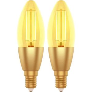 AMPOULE INTELLIGENTE Woox Alexa Smart Retro Ampoules, E14 Wlan Vintage Lampes, Ampoule Dimmable 4.9W 470Lm+2700-6500K Blanc Chaud, Application de Con131