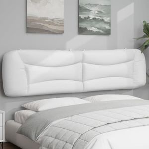 TÊTE DE LIT Zerodis Coussin de tête de lit blanc 200 cm simili